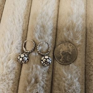 John Hardy Dot Silver Drop Earrings